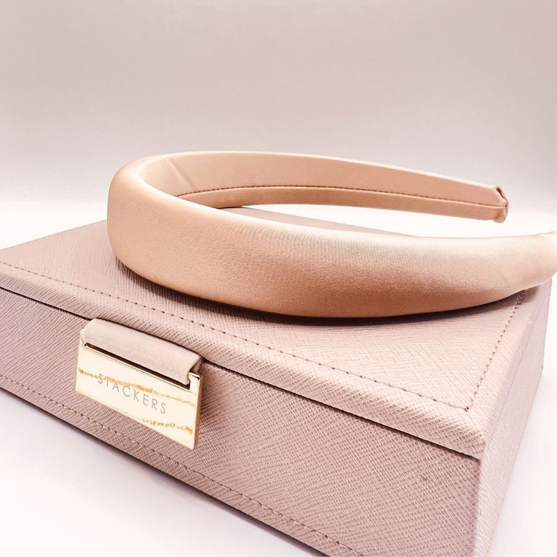 Cintillo Acolchado Beige Satin