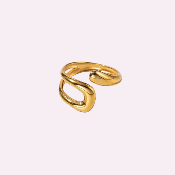 Anillo de Gota Ajustable Dorado