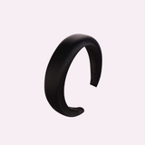 Cintillo Acolchado Negro Satin