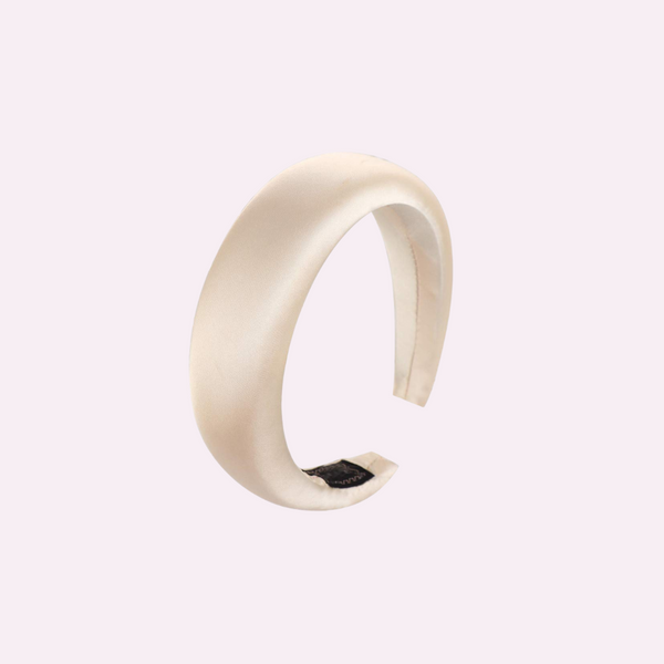 Cintillo Acolchado Blanco Satin